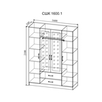 Шкаф Софи СШК 1600.1 ДСВ в Краснодаре