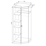 Угловой шкаф Сканди ШДУ 765.1 в Краснодаре