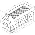 Кровать-чердак Дюймовочка 4.1 в Краснодаре