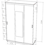 Шкаф-купе ШОН-3 в Краснодаре