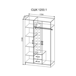 Шкаф Софи СШК 1200.1 ДСВ в Краснодаре