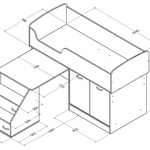 Кровать-чердак Дюймовочка 2 в Краснодаре