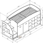 Кровать-чердак Дюймовочка 4 в Краснодаре