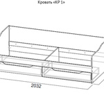 Кровать односпальная с ящиками КР 1 в Краснодаре